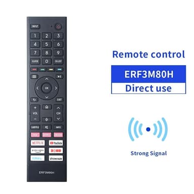 Television kaukosäädin Korvaa ERF3M80H Hisense TV:lle