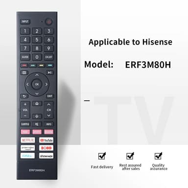 Television kaukosäädin Korvaa ERF3M80H Hisense TV:lle