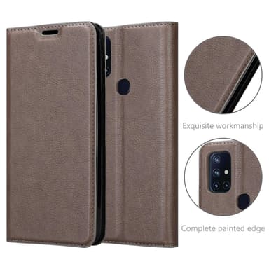 OnePlus Nord N10 5G Suojakuori Lompakkokotelo (Ruskea)