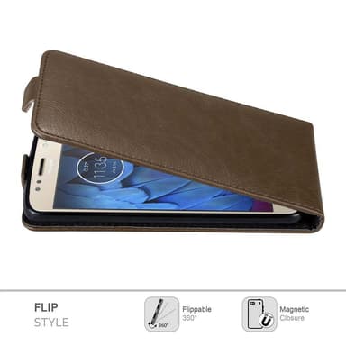 Motorola MOTO G5S Suojakuori Lompakkokotelo (Ruskea)