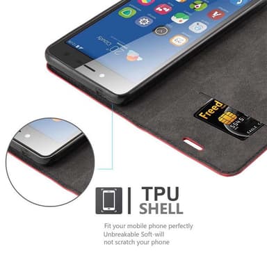 ZTE Blade L7 Suojakuori Lompakkokotelo (Punainen)