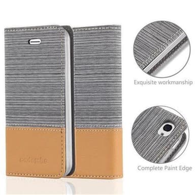 iPhone 4 / 4S Suojakuori Lompakkokotelo (harmaa)