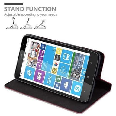 Nokia Lumia 1320 Suojakuori Lompakkokotelo (Punainen)