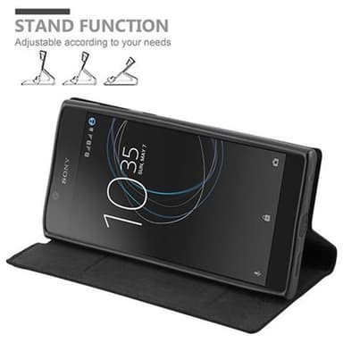 Sony Xperia L1 Suojakuori Lompakkokotelo (Musta)