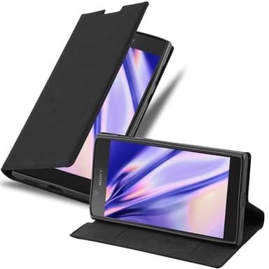 Sony Xperia L1 Suojakuori Lompakkokotelo (Musta)