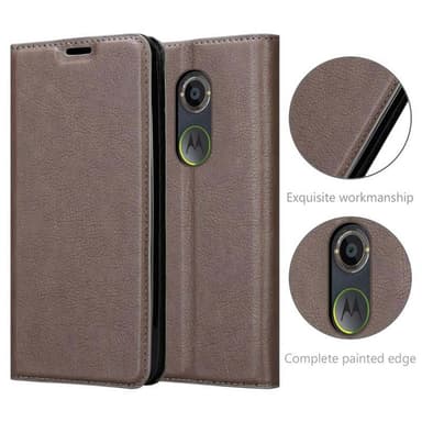 Motorola MOTO X2 Suojakuori Lompakkokotelo (Ruskea)