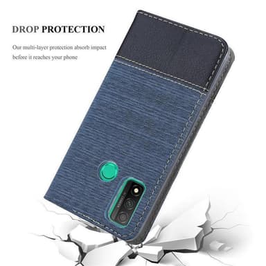 Huawei P SMART 2020 Suojakuori Lompakkokotelo (Sininen)