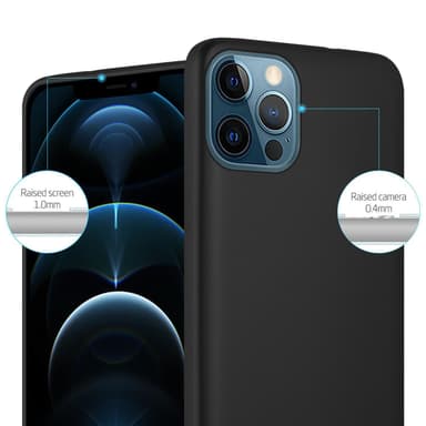 iPhone 12 PRO MAX Suojakuori Kotelo (Musta)