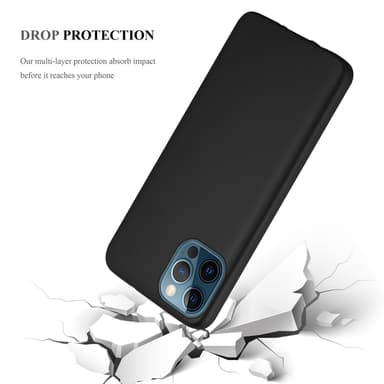 iPhone 12 PRO MAX Suojakuori Kotelo (Musta)