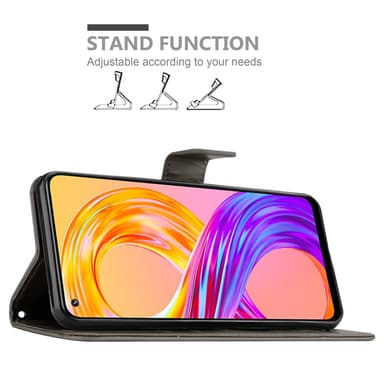 Realme 8 4G / 8 PRO Suojakuori Lompakkokotelo (harmaa)
