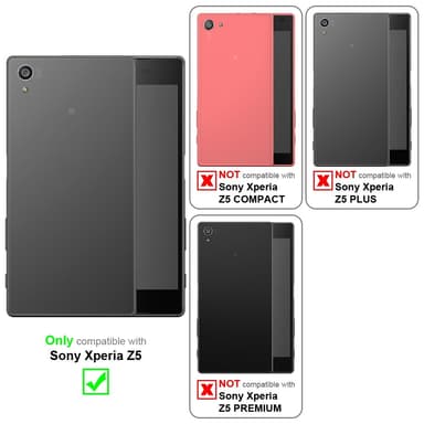 Sony Xperia Z5 Suojakuori Lompakkokotelo (Punainen)