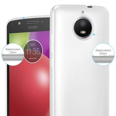 Motorola MOTO E4 Suojakuori Kotelo (Hopea)