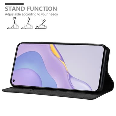 Huawei NOVA 7 5G Suojakuori Lompakkokotelo (Musta)