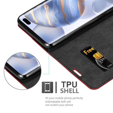 Honor 30 PRO Suojakuori Lompakkokotelo (Punainen)