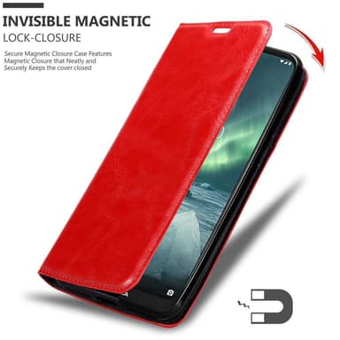 Nokia 7.2 Suojakuori Lompakkokotelo (Punainen)