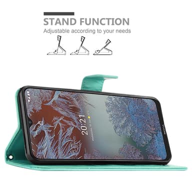 Nokia G10 / G20 Suojakuori Lompakkokotelo (Turkoosi)