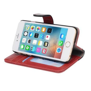 iPhone 6 / 6S Suojakuori Lompakkokotelo (Punainen)