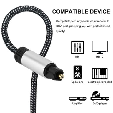 Audiokaapeli 2m Toslink kaapeli kaapeli stereo