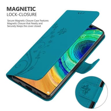 Huawei MATE 30 PRO Suojakuori Lompakkokotelo (Sininen)