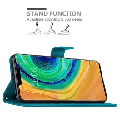 Huawei MATE 30 PRO Suojakuori Lompakkokotelo (Sininen)