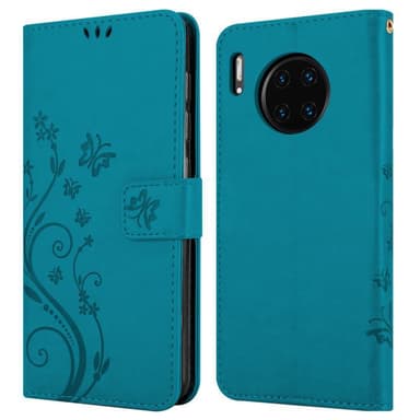 Huawei MATE 30 PRO Suojakuori Lompakkokotelo (Sininen)