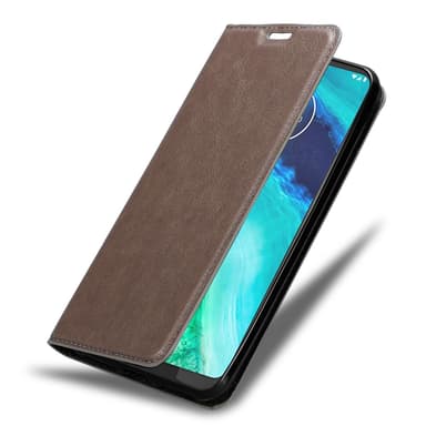 Motorola MOTO G8 Suojakuori Lompakkokotelo (Ruskea)