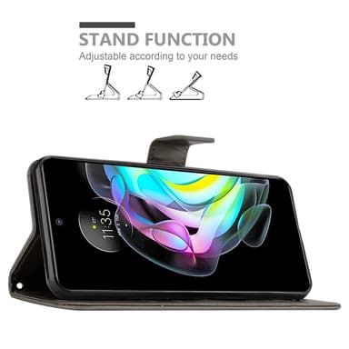 Motorola EDGE 20 Suojakuori Lompakkokotelo (harmaa)