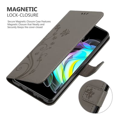 Motorola EDGE 20 Suojakuori Lompakkokotelo (harmaa)