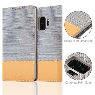 Samsung Galaxy S9 Suojakuori Lompakkokotelo (harmaa)