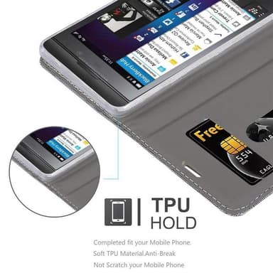 Blackberry Z10 Suojakuori Lompakkokotelo (harmaa)