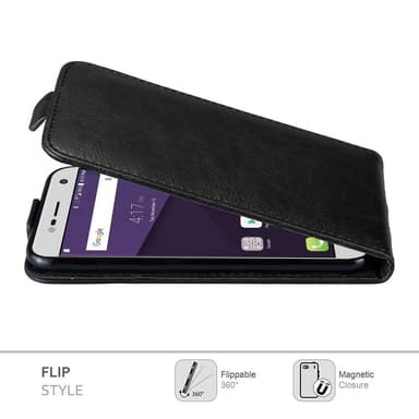 ZTE Blade V8 MINI Suojakuori Lompakkokotelo (Musta)