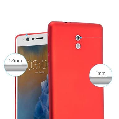 Nokia 3 2017 Suojakuori Kotelo (Punainen)