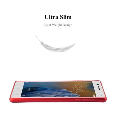 Nokia 3 2017 Suojakuori Kotelo (Punainen)