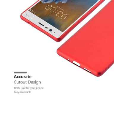 Nokia 3 2017 Suojakuori Kotelo (Punainen)
