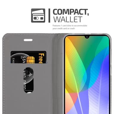 Huawei Y6P Suojakuori Lompakkokotelo (Sininen)