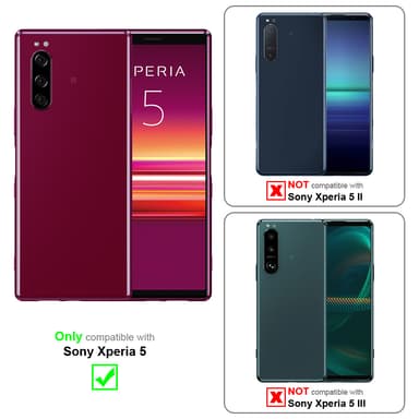Sony Xperia 5 Suojakuori Lompakkokotelo (Sininen)