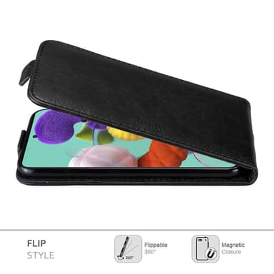 Samsung Galaxy A51 5G Suojakuori Lompakkokotelo (Musta)