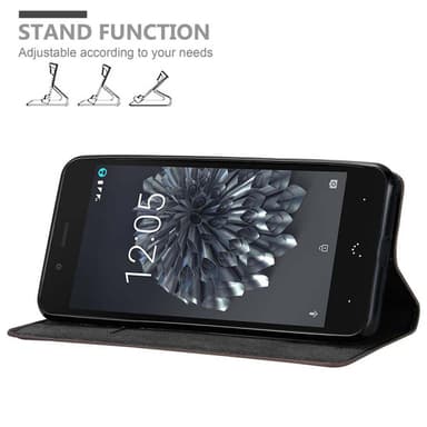 BQ Aquaris X5 PLUS Suojakuori Lompakkokotelo (Ruskea)