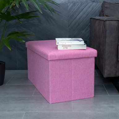 Taitettava penkki 78x38x38 cm Jakkara (vaaleanpunainen)