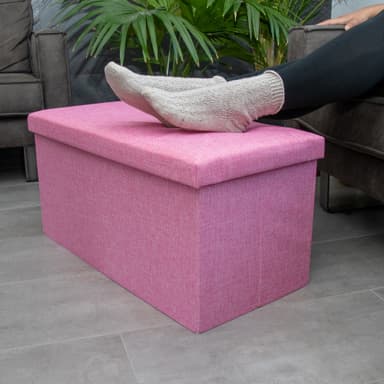 Taitettava penkki 78x38x38 cm Jakkara (vaaleanpunainen)