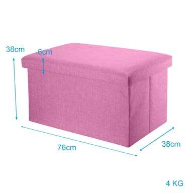 Taitettava penkki 78x38x38 cm Jakkara (vaaleanpunainen)