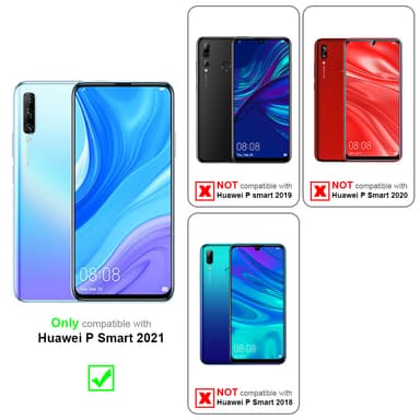 Huawei P SMART 2021 Suojakuori Lompakkokotelo (Ruskea)