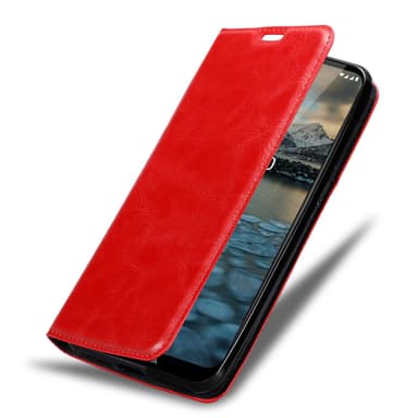 Nokia 2.4 Suojakuori Lompakkokotelo (Punainen)