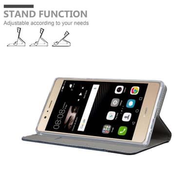 Huawei P8 MAX Suojakuori Lompakkokotelo (Sininen)