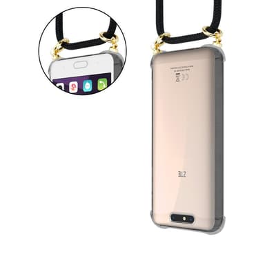 ZTE Blade V8 Suojakuori Kotelo Ketju (Musta)
