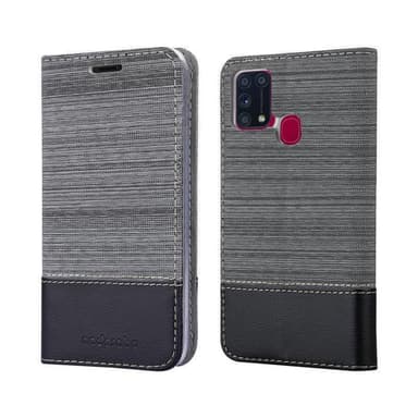 Samsung Galaxy M31 Suojakuori Lompakkokotelo (harmaa)