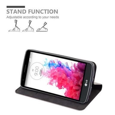 LG G3 STYLUS Suojakuori Lompakkokotelo (Ruskea)