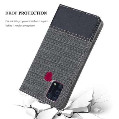 Samsung Galaxy M31 Suojakuori Lompakkokotelo (harmaa)