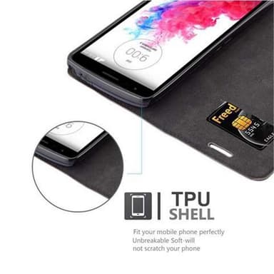LG G3 STYLUS Suojakuori Lompakkokotelo (Ruskea)