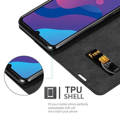 Honor PLAY 9A Suojakuori Lompakkokotelo (Musta)
